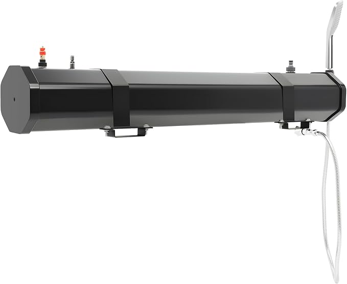 Roof Rack Mount Road Shower Portable Roof Mounted Camping Truck Shower with 5.6Ft Water Pipe &amp Shower Head Large Capacity Pressurized Water Tank for Vehicle Truck SUV Sedan RV