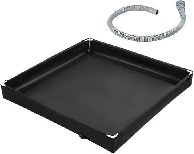 LAFANDE Portable Shower Pan Foldable Shower Base &amp Basin Floor with Detachable Drain Pipe Camping Shower Mat for Indoor &amp Outdoor Shower Stall Enclosures