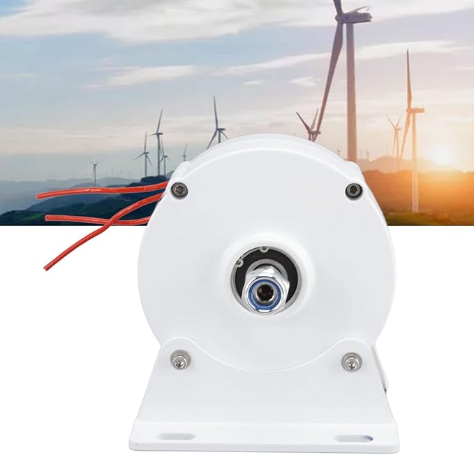 Three Phase Alternator DIY 6000W 12V 24V 48V Gearless Permanent Magnet Low Speed 750 RPM Aluminum Alloy H Class Insulation Energy Saving AC Alternator for Vertical Horizontal Wind Turbine(12V)