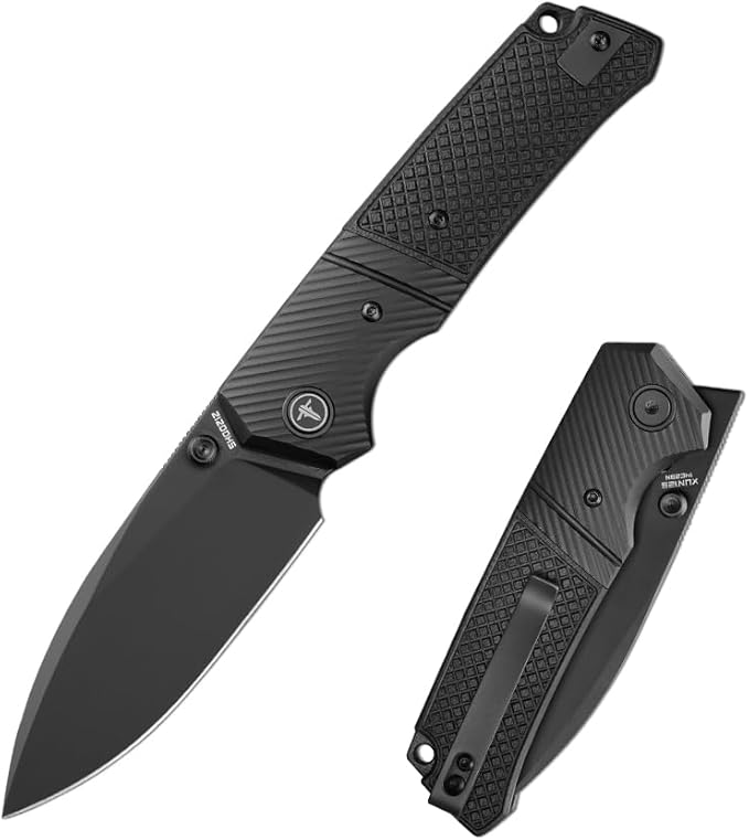 XUN125-BGBFolding Pocket Knife for Man 3.27 14C28N Steel Blade （PVD） with Reversible Clip for Camping &amp Outdoor