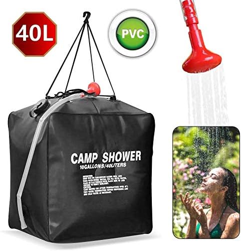 Portable Outdoor Shower - Camp Shower 10 Gallon Capacity - Outdoor Solar Shower with Hose and Shower Head