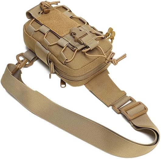 Outdoor Sports Hiking Sling Bag Shoulder Pack Camouflage Tactical Molle Chest Bag - Red