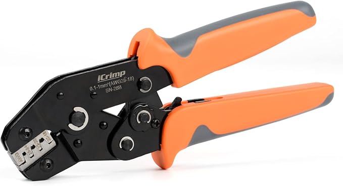 iCrimp SN-28B Dupont Crimping Tool for 3.96mm 2.54mm 2.5mm Pitch Dupont JST XH VH Connectors AWG 18 to 28
