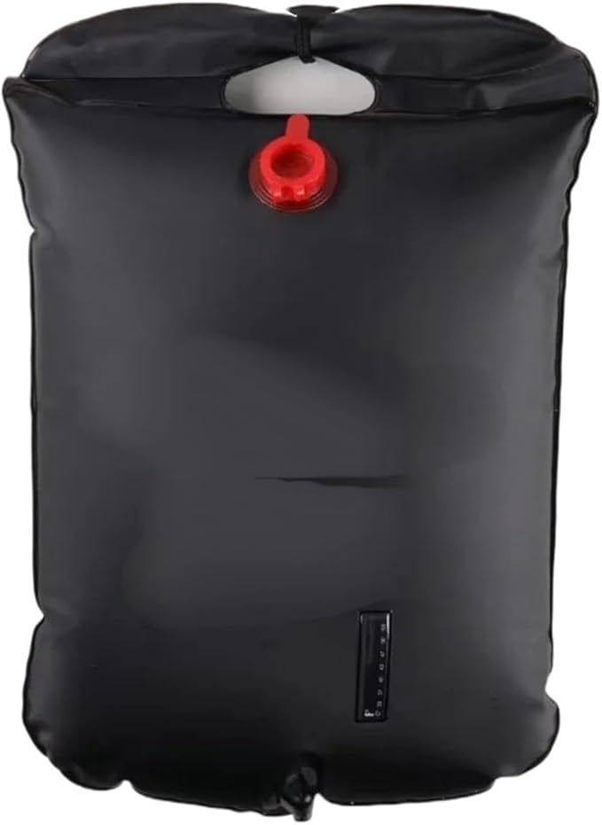 Solar Shower Bag 20L Foldable Camping with Removable Hose Head Sun Heated WaterCompatible for Outdoor Bath Gear
