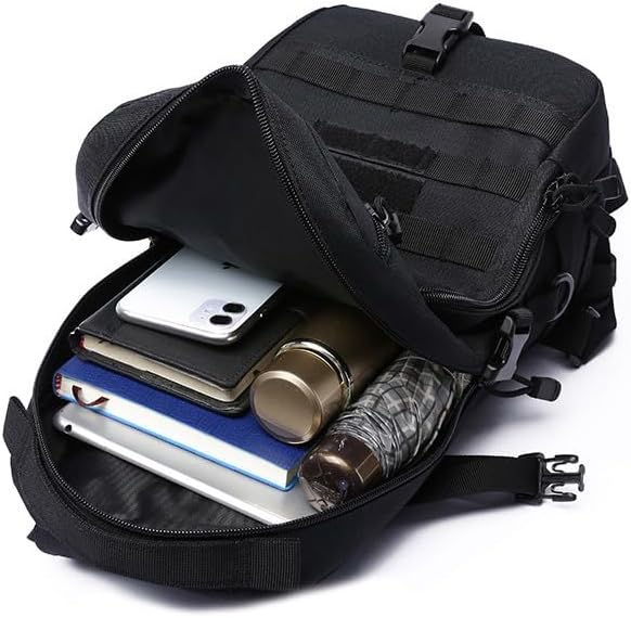 Outdoor Sports Hiking Sling Bag Shoulder Pack Camouflage Tactical Molle Chest Bag - Tan