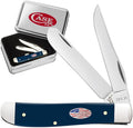 Case XX WR Pocket Knife Mini Trapper Navy Blue Synthetic Item #10856 (4207 SS) Length Close: 3 1/2 inches