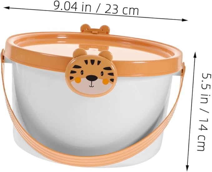 2pcs Portable Toy Storage Bin with Handle Sturdy Organizer for Boy Girl Toys Pet and Stationery Versatile Storage Container with Lid for Living Room and Playroom