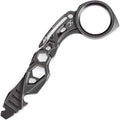 KANSEPT PryMate Blackwash Titanium Pry Bar Multitool with Glass Breaker Bottle Opener Hex Bit Pocket Cilp or Keychain for Your Versatile Companion for Everyday Carry and Camping Accessories G008A2