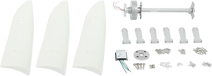 24V Turbine Generator 100W 3 Blades Permanent Magnet Levitation Wind Power Turbine Generator Kit with Controller Vertical Axis Generators for Terrace Motor Home Chalet