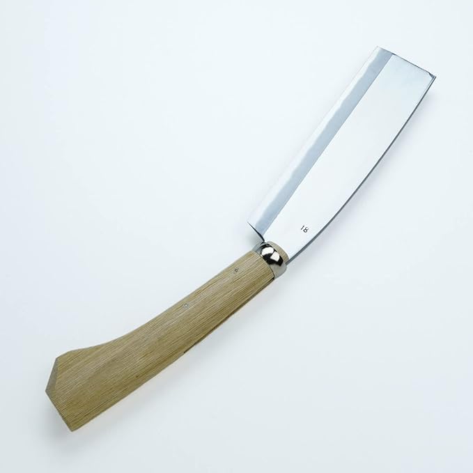 Handmade Hatchet 180mm with Original Case Blade Edge : Shirogami Steel Double Bevel