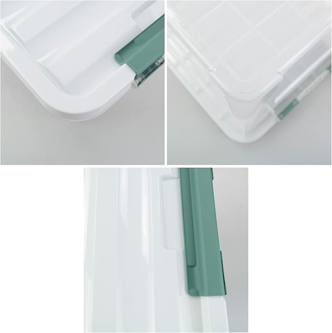 36 Quart Large Plastic Storage Box Clear Plastic Storage Totes 4 Packs
