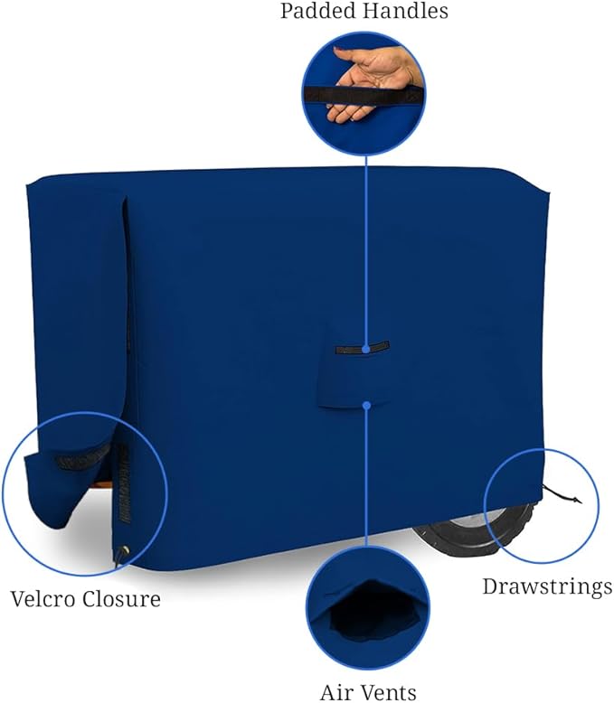 Covers &amp all Outdoor Generator Cover 18 Oz Heavy Duty Waterproof UV &amp Weather Resistant Universal Portable Equipment Storage Protector with Air Vents &amp Drawstrings (20W X 15D X 17H B