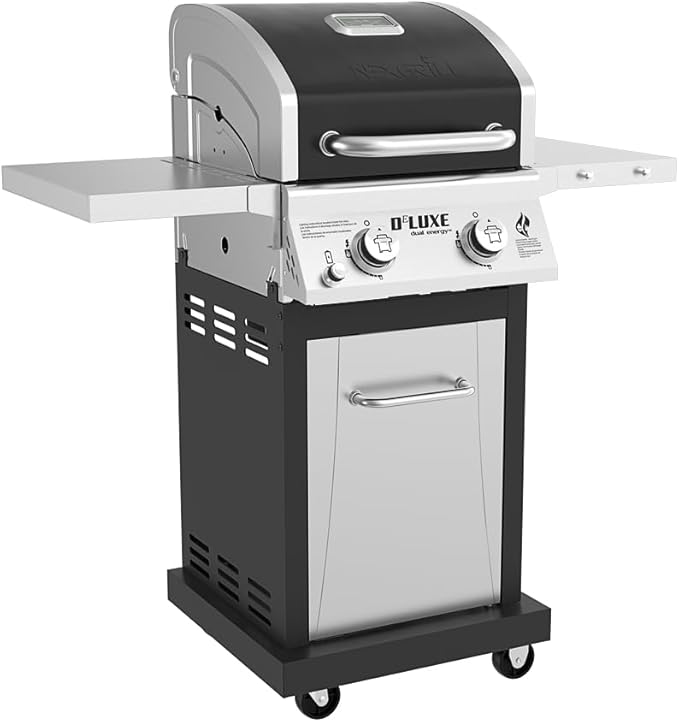 Nexgrill Deluxe 2-Burner Gas Grill with 401 SQ In Grate 28000 BTUs Stainless Steel Control Panel &amp Foldable Side Table Propane BBQ Grill for Outdoor Cooking Patios Backyards and More - 720-08