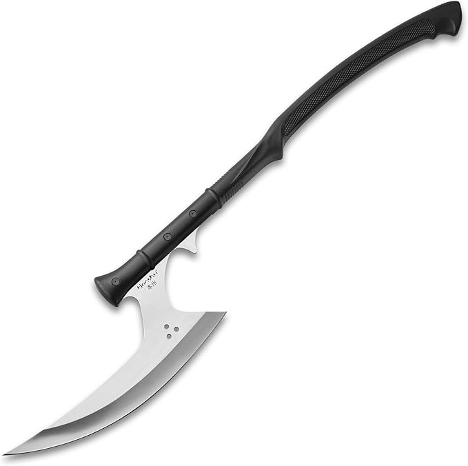 Honshu Thrusting Axe | 12 7Cr13 Stainless Steel Blade | Weight-Reducing Through-Holes | Injection-Molded Handle | Well-Balanced Construction | Includes Premium Leather Sheath | Overall 35 1/4