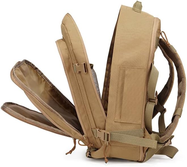 Outdoor Sports Pack Hiking Bag Rucksack Knapsack Combat Camouflage Tactical Backpack - Tan