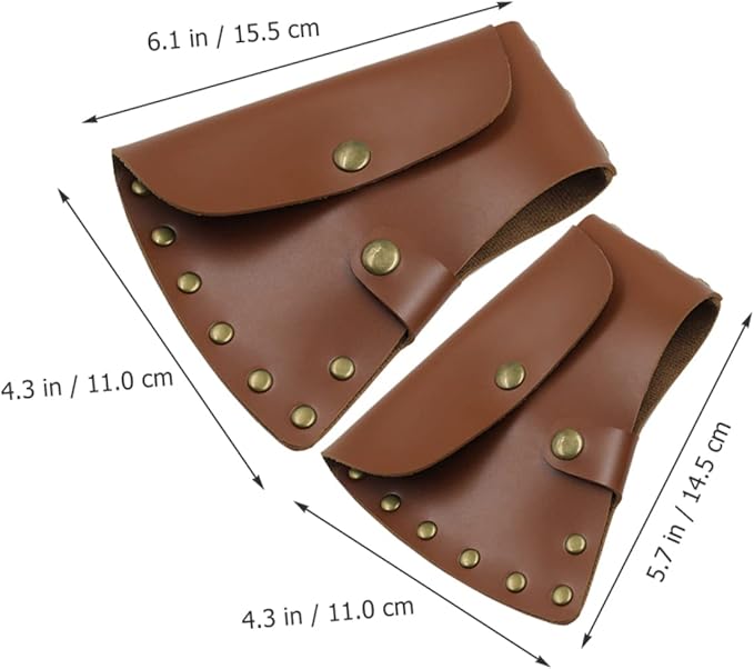 DOITOOL 6pcs Leather Protective Axe Cover Hatchet Sheath for Camping Outdoor Activities Thick Leather Construction Fits Hatchet for Outdoor Enthusiasts