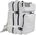 45L Military Tactical Backpacks Molle Army Assault Pack Bug Out Bag Hiking Treeking Rucksack Large Capacity Backpack Backpack(White)