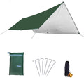 Sosoport 1set Outdoor Tarp Groundsheet Mat for Camping Sunshade Shelter and Beach Use Lightweight Windproof Versatile Canopy Shade Large Green