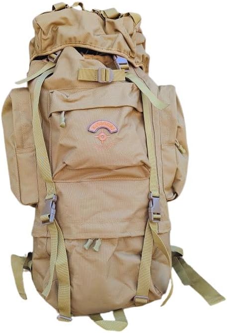 65L Military Backpack – 5DAY RECON Waterproof 900D Oxford Rucksack MOLLE System Heavy Duty Outdoor Bag for Hiking Travel &amp Hunting (Tan)