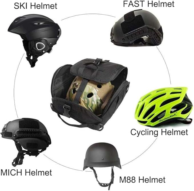 Tactical Helmet BagAirsoft MOLLE Clamshell Helmet Storage Pack Carrying Bag Case