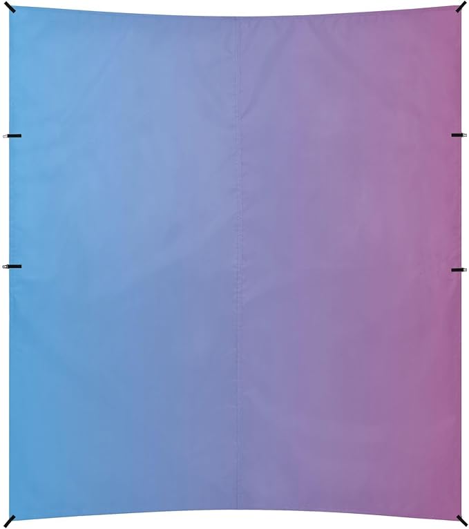Blue Gradient Design Beach Tent &amp Canopy UPF50+ Protection Water-Resistant Portable Sun Shelter with Sand Pockets for Family Trips Picnics &amp Camping