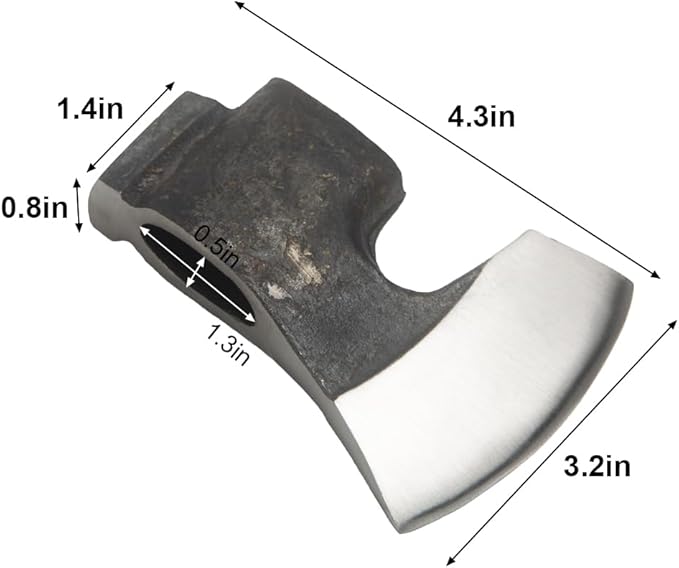 Forged Small Axe Head High Carbon Steel Bushcraft Axe Hatchet Head for Outdoor Survival Hiking Camping Wood Chopping