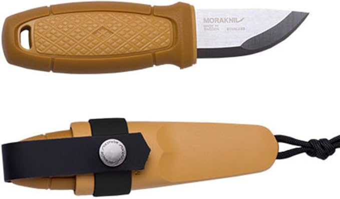 Morakniv Eldris Fixed-Blade Pocket-Sized Knife with Sandvik Stainless Steel Blade Lanyard and Firestarter 2.2-Inch