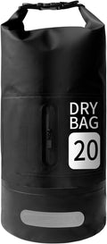 20L Dry Bag with Adjustable Shoulder Strap Water Proof Bag Dry Packs Water Proof Pack Sacks for Swimming Rafting Diving Black One Size