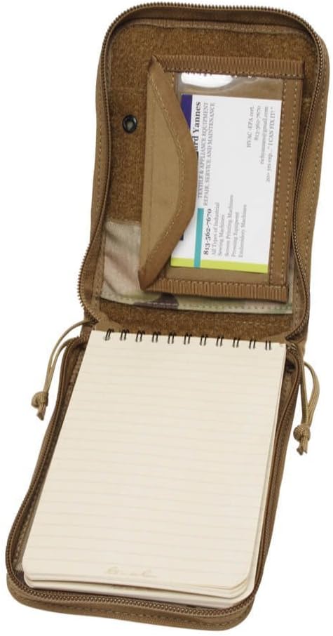 Tactical 4x6 Notepad Cover System Zippered with 4 Pleated Pen/Marker Slots | Fits Notepad 4x6 in Size