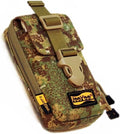 Looyoo/A148 Tactical Phone Pouch with Shoulder Strap EDC Utility Waist Pack Dual Layer Nylon Black and Khaki