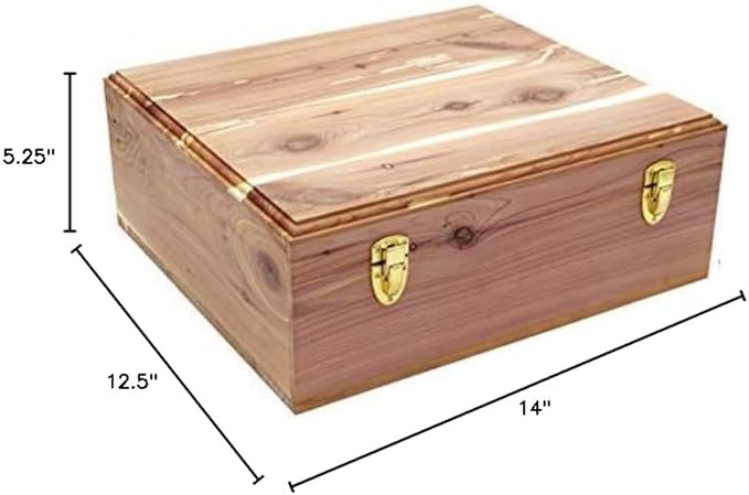 Cedar Essence Sweater/Storage Box with Lid &amp Dual Clasps UNFINISHED