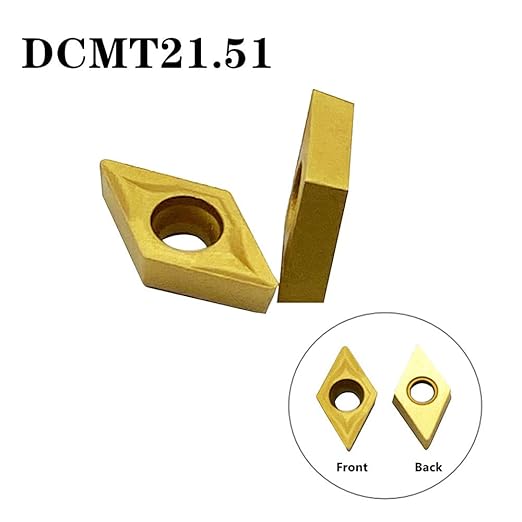 CCMT21.51 CCMT060204 DCMT21.51 DCMT070204 Carbide Turning InsertsCCMT Insert DCMT Insert Mutilayer Coated Lathe Replacement Inserts for Lathe Turning Tool Holder Boring Bar20 Pieces