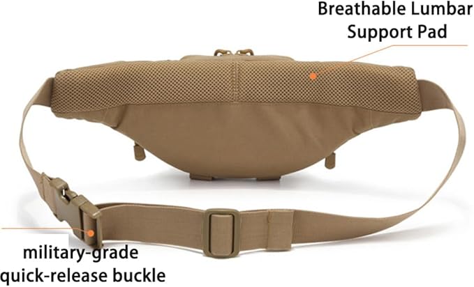 AIIHUA Tactical Fanny Pack for Concealed Carry Hip bag for men EDC Waterproof Waist Pack Fits Full Size Pistols (Glock 17/Sig P320/1911) &amp Outdoor Gear Waist Bag cobra bag (Green)
