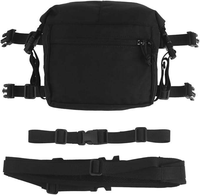 Tactical Expansion Pack Chest BagLarge Capacity MOLLE Admin Pouch Utility Chest Pouch for Placard Split Chest Rig