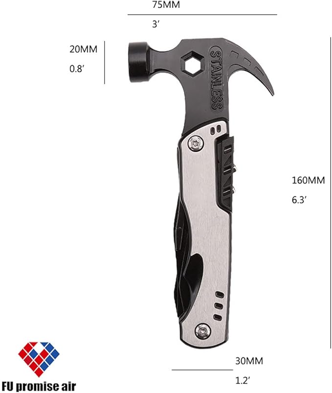 Stainless Steel Multipurpose Tool Kit Portable &amp Heavy Duty Light Weight &amp Durable Pocket Multi Tool Kit Suitable as Camping Multitool Emergency Pocket Tools