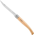 Opinel Effile Slimline Series Folding Fillet Knife – Slim Blade Folding Knife Virobloc Locking Collar Sustainably Harvested Wood Handles Updated Blade Profile (Beechwood/No.12)