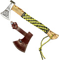 TheBoneEdge 18 Hunting Axe Steel Blade Light Brown Wood Handle with Sheath