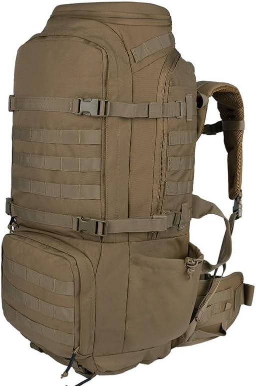 Tactical Backpack Military Molle Hiking 56-75L camping mountaineering hiking hiking tactical khaki