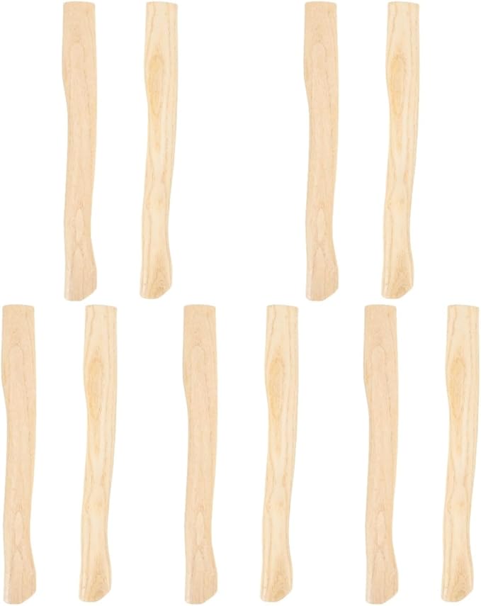 DOITOOL 10Pcs Camping Hatchet Wood Replacement Handle for Camp 14.9 Inch Hatchet Handle Replacement Hickory Camping Accessories 38x4.4cm