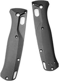 1 Pair Anodized Aluminum Alloy Scales Fits for Bugout 535 CNC Blank Handle Patch DIY Replacement in Black