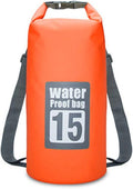 Waterproof Dry Bag Floating Waterproof Dry Bag Roll Top Dry Compression Sack with Adjustable Shoulder Straps (Color : Orange)