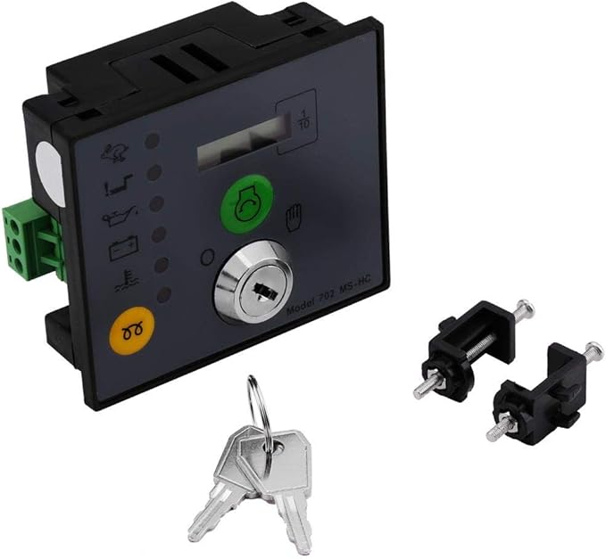 Naroote 702 Generator Controller 702 MS-HC Generator Controller Manual Start Board Panel with Keys