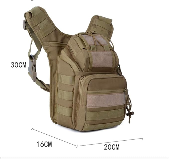 Sunnystacticalgear Outdoor Sports Hiking Sling Bag Shoulder Gear Pack Chest Range Bag Molle Camouflage Tactical Versipack - Tan