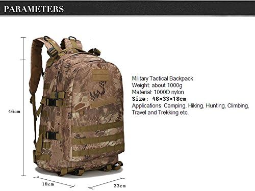 Outdoor Tactical Backpack Military Rucksacks Assault Pack Combat Bag 45L