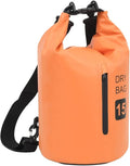 SKM Dry Bag with Zipper Orange 4 gal PVC