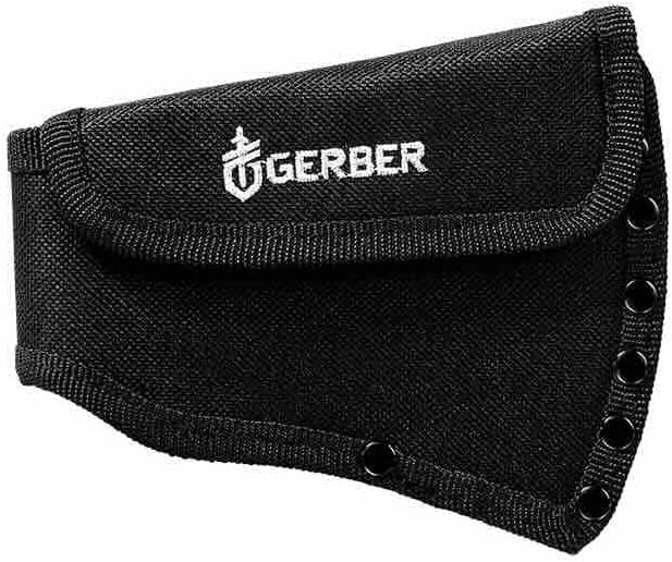 Gerber Gear Pack Hatchet - 3.5 Steel Blade Axe with Full Tang - Survival Bushcraft and Camping Gear - with Mountable Nylon Sheath - Brown