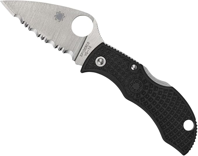 Spyderco Manbug Leaf Folding Pocket Knife with 1.9 VG-10 Steel Blade and FRN Handle - EDC Knife for Men and Women Perfect for Hunting Tactical Camping Survival Hiking - SpyderEdge - MBKLFS