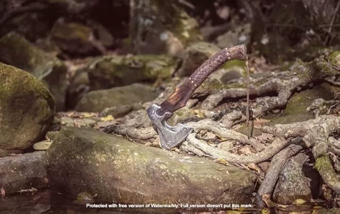 | Viking AxeHatchetThrowing AxesHand AxeGifts for himWood Working ToolViking Gifts for MenCamping HatchetTomahawkBearded Axe
