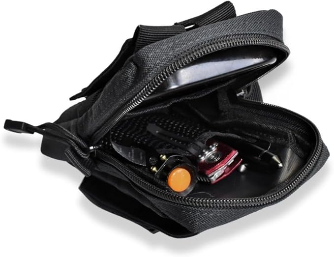 Torch Molle Admin Pouch EDC Waist Pack Phone Holder Tactical Tool Holster Gadget Organizer Utility Pocket (Black)