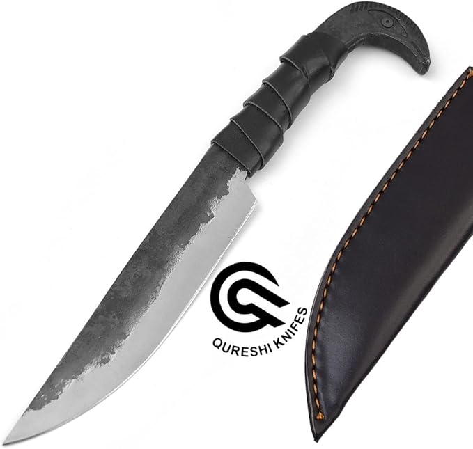 Handmade Viking Axe with Gift Knife Along with Sheath (American Axe)